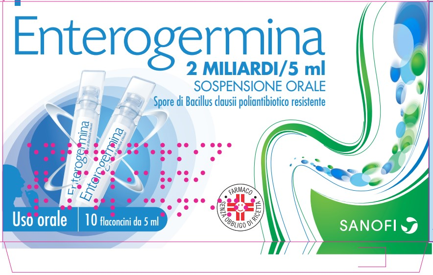 Enterogermina 2 miliardi/5 ml sospensione orale 10 flaconcini 5 ml