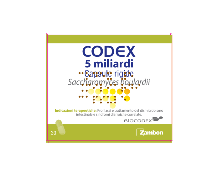 Codex 5 miliardi capsule rigide, 30 capsule in blister pvc/al