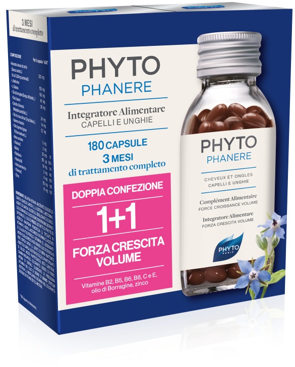 Phyto paris phytophanere integratore alimentare capelli/unghie 90+90 capsule