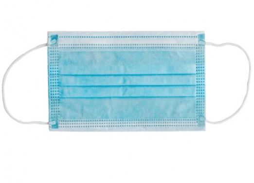 Mascherina chirurgica filtrante 98% 3 veli tipo iir con elastici adulti azzurra 10 pezzi