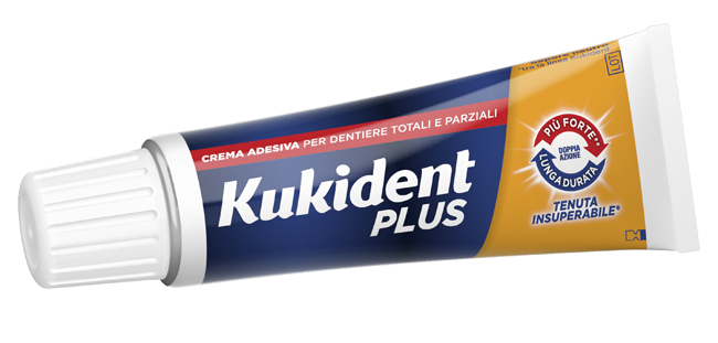 Kukident plus doppia azione crema adesiva dentiere 40 g