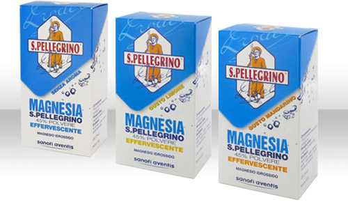 Magnesia s. pellegrino 45% polvere effervescente - gusto limone flacone 100 g