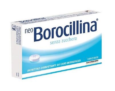 Neo borocillina 1,2 mg + 20 mg pastiglie senza zucchero 16 pastiglie in blister pvc-pe-pvdc/al
