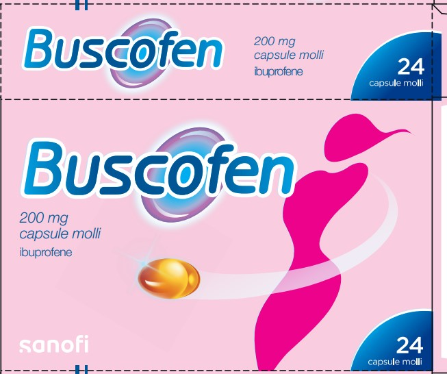 Buscofen 200 mg capsule molli, 24 capsule in blister al/pvc/pe/pvdc