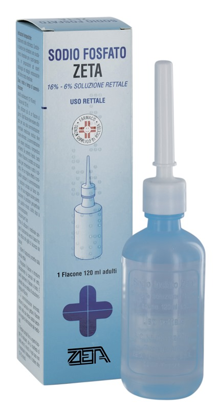 Sodio fosfato zeta adulti16%/6% soluzione rettale 1 flacone 120 ml