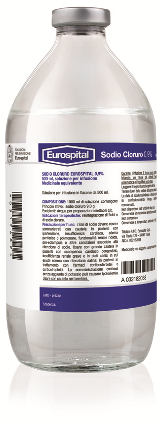 Sodio cloruro eurospital 0,9% 1 flacone 500 ml