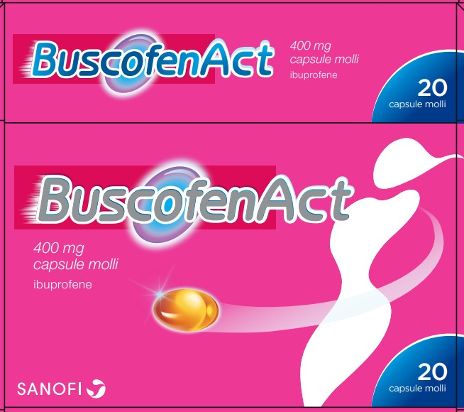 Buscofenact 400 mg capsule molli, 20 capsule in blister pvc/pe/pvdc-al
