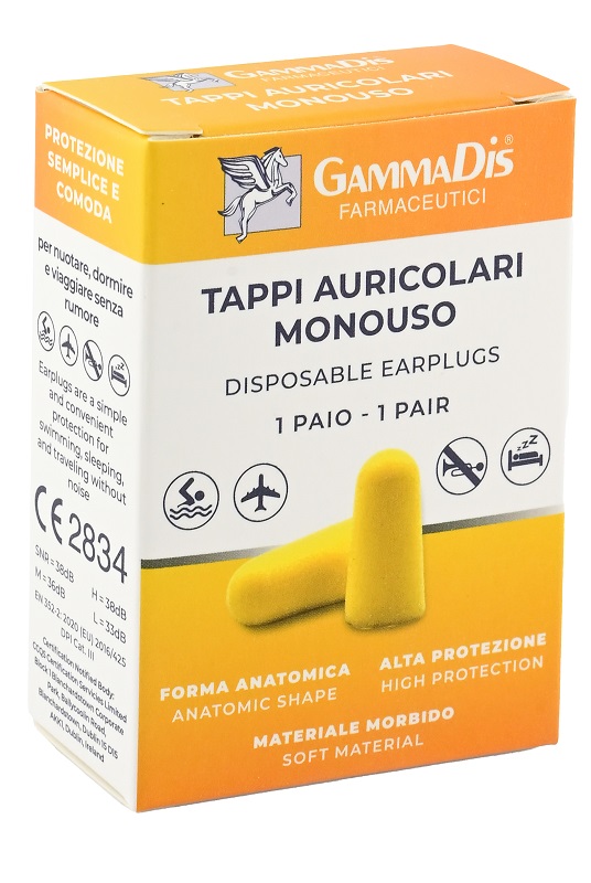 Tappo auricolare ear gommapiuma 2 pezzi gammadis