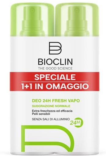 Bioclin deodorante 24h vapo frsg nuova formula 2 pezzi 100 ml bipack