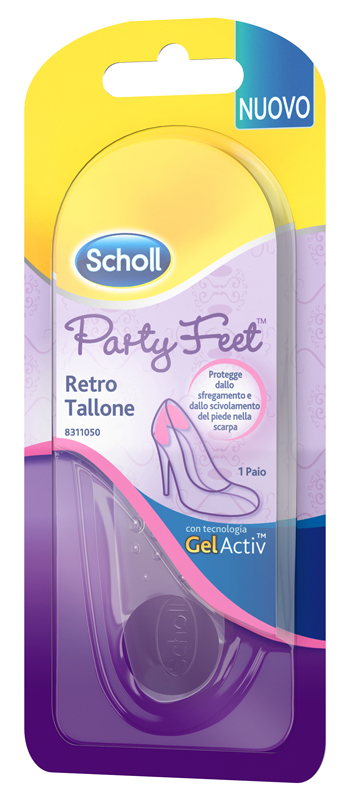 Plantare ortopedico per retro tallone party feet scholl gel activ 1 paio