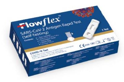 Test antigenico rapido covid-19 flowflex autodiagnostico determinazione qualitativa antigeni sars-cov-2 in tamponi nasali mediante immunocromatografia provetta con alluminio