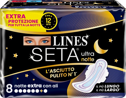 Lines seta ultra assorbenti notte 8 pezzi