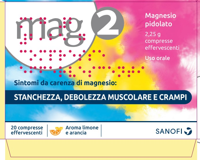 Mag 2 2,25 g compresse effervescenti - 20 compresse