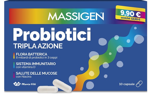 Massigen probiotici 10 capsule 2024 offerta speciale