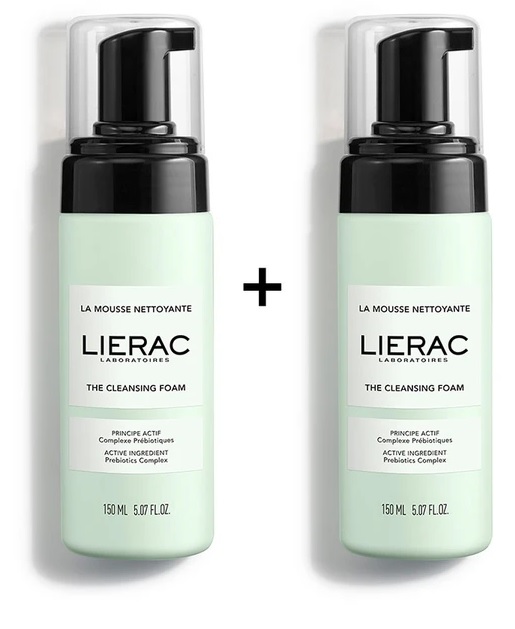 Lierac duo mousse struccante 150 ml 2 confezioni