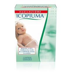 Icopiuma benda a compressione fisiologica rete ombelicale con garze sterili 1 pezzo